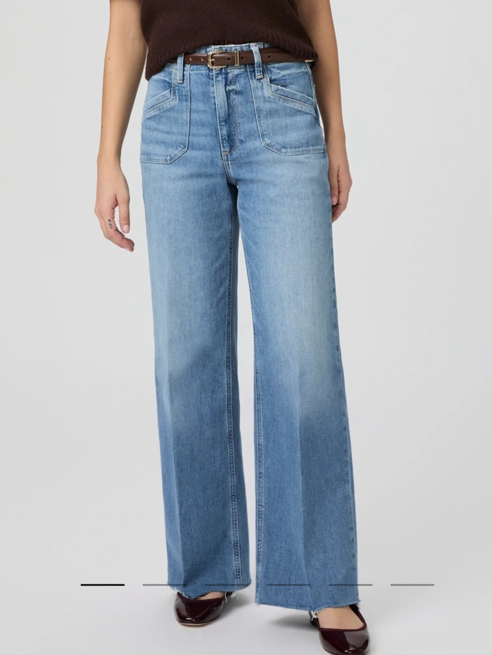 Paige Anessa High Rise Wide Leg Jeans
